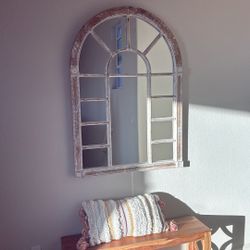 Nice Farm-style Mirror & Sturdy Wood Bench