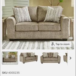 Couch BRAND NEW Olin Chocolate 2 Seater Sofa Loveseat Ashley Furnishings 