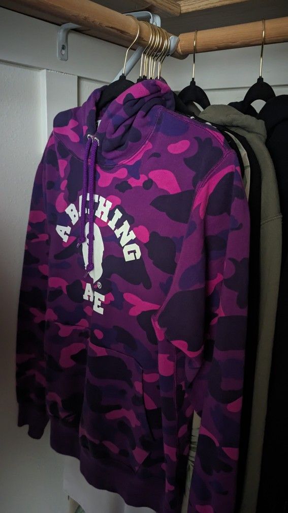 A Bathing Ape Purple Camo Hoodie