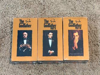The Godfather VHS Part I-II -III New Factory Sealed Three Tape Movie