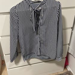 Zara Long Sleeve Stripped Blouse