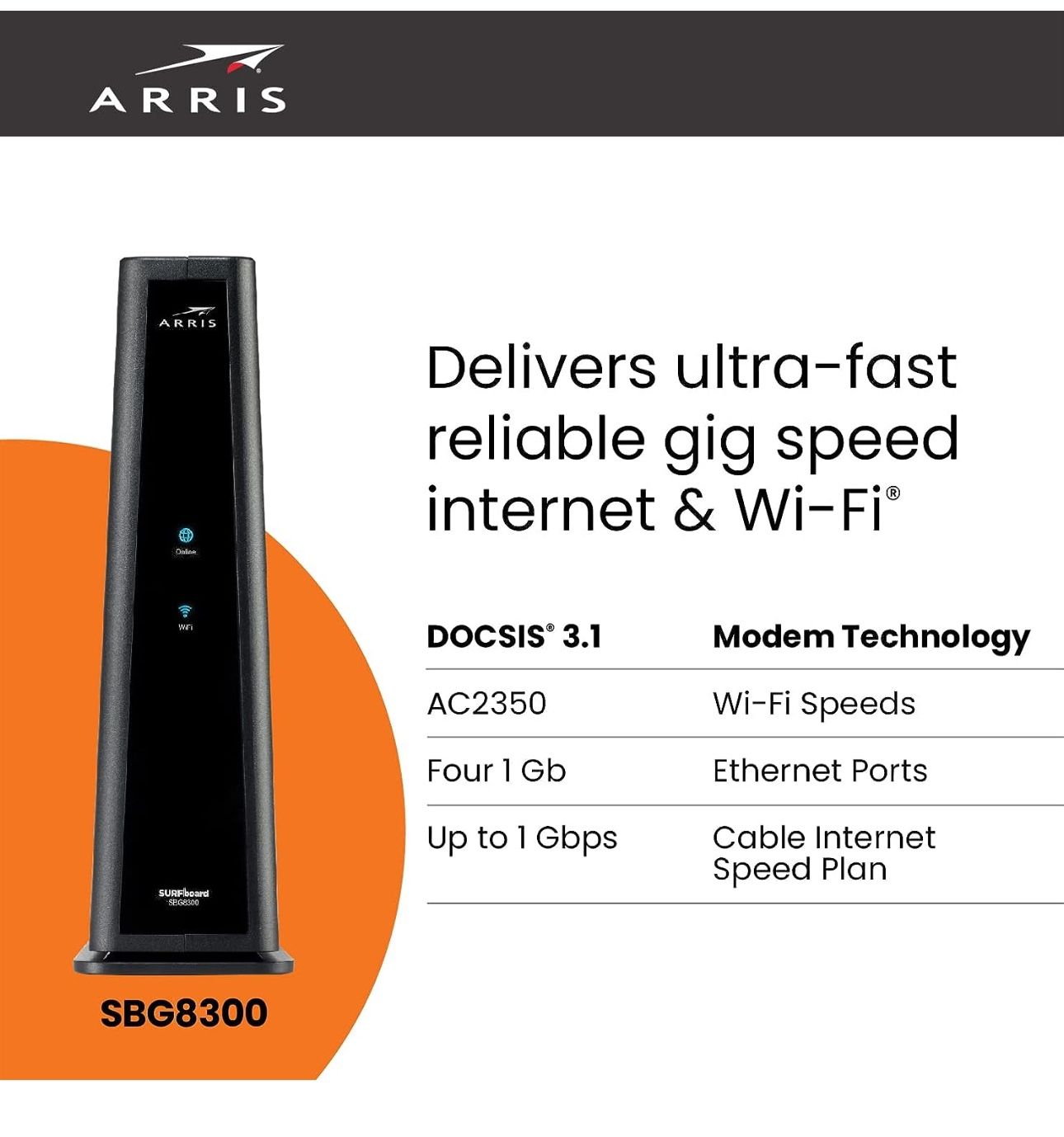 Modem/Wi-Fi Router ARRIS 8300