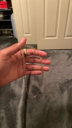 gold plated 20inch figaro chain