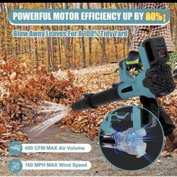 Cordless 21v leaf blower 160mph kit.4.0ah battery and charger included 6 speed high torque Smart Control motor