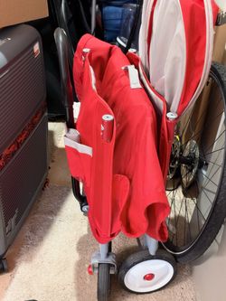 Red Folding Wagon Stroller with Canopy