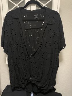 Torrid Eyelet Button Up
