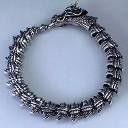 Stainless Steel Chinese Dragon Bracelet 8" Pick Up By 89122