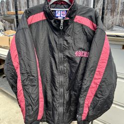 VTG 90s Rare San Francisco 49ers Logo Athletic Game Day Jacket Mens Size XL