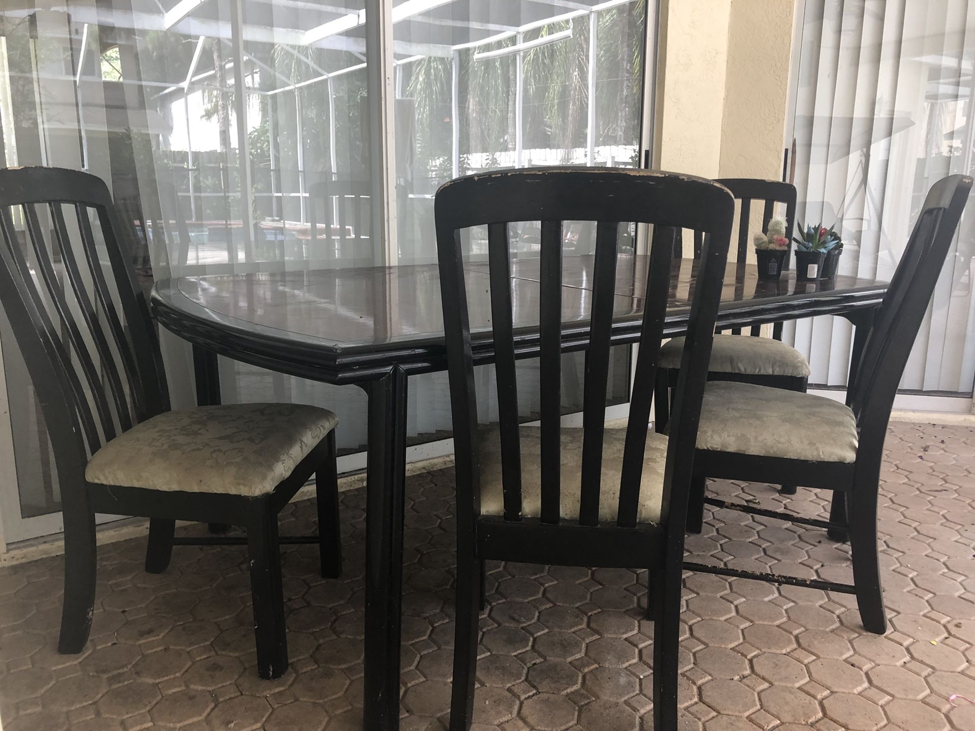 Dining table with four chairs
