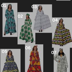 African Ankara Print Maxi Dress