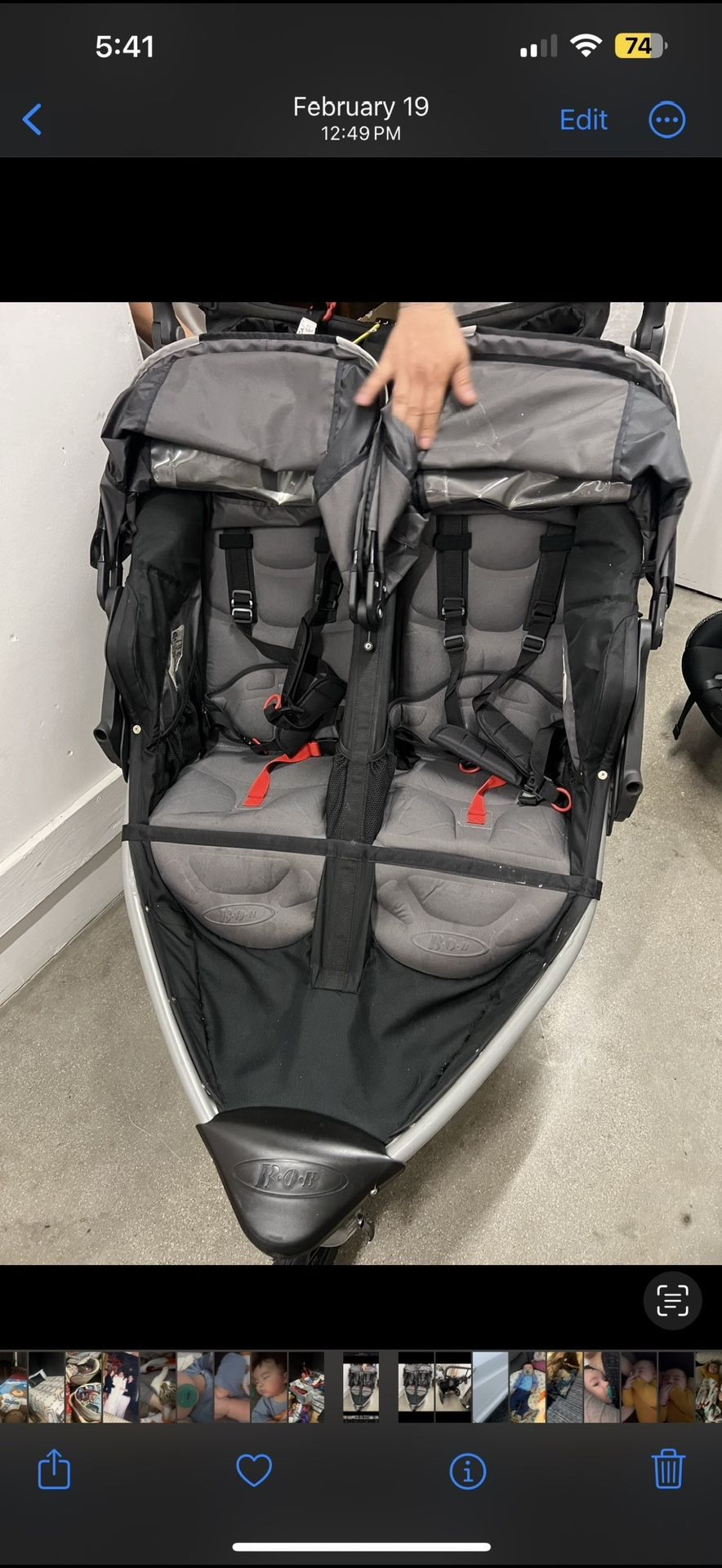 3 Wheel Double Stroller