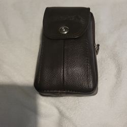 Leather Vintage Waist Pouch Travel Outdoor Bag Coffee National 
