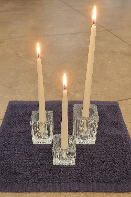 Glass Candelabra Candle Holders (Sets Of 3 Sizes)