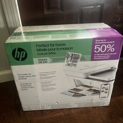 HP DeskJet 4255e Wireless All-in-One Color Printer Scanner Copier - White