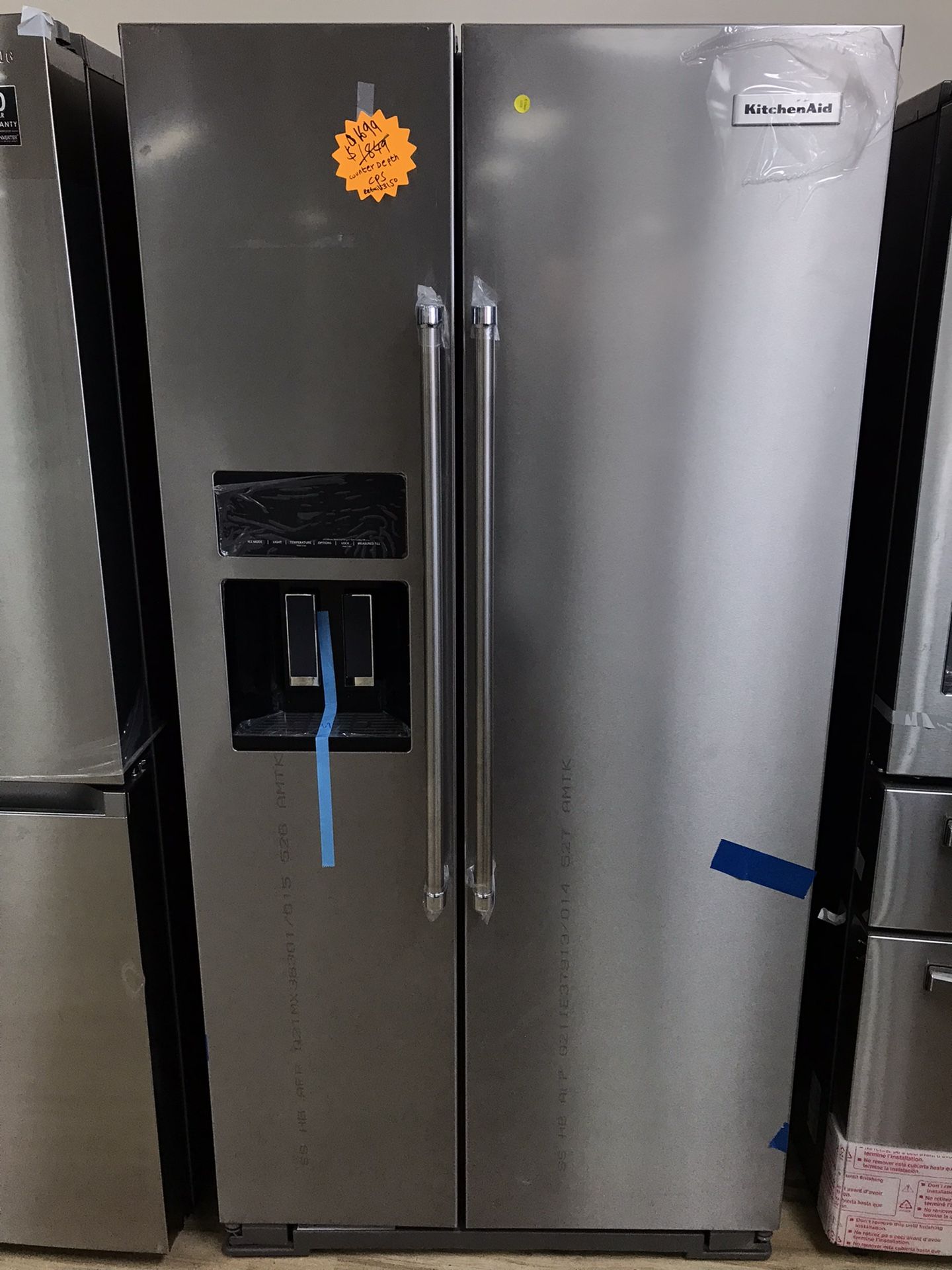 KitchenAid Side By Side Stainless Steel Refrigerator 