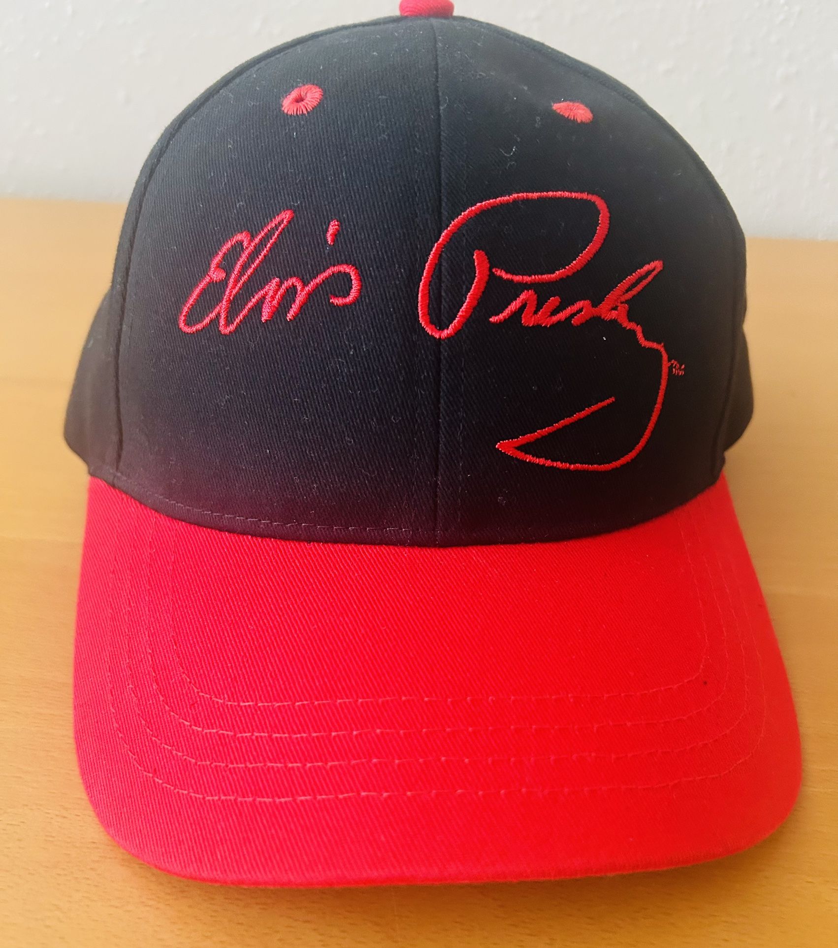 Elvis Presley Adult Adjustable Black and Red signature hat cap outdoors Grace