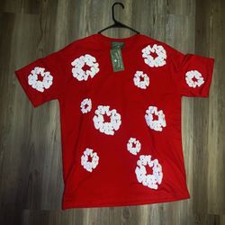 Red Denim Tear Shirt