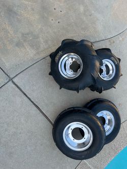 ITP Sand Star ATV Tires with Polished Wheels – Set of 4