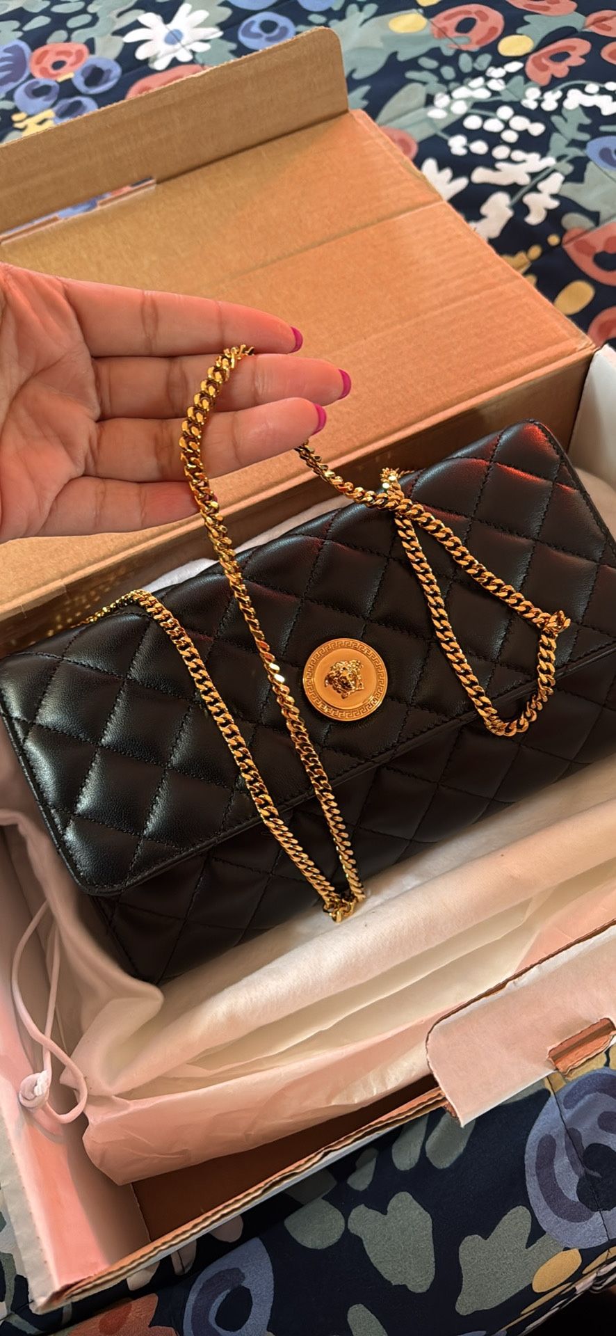 Versace Quilted Leather Clutch