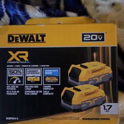2 Dewalt 20v Batteries, XR Powerstack