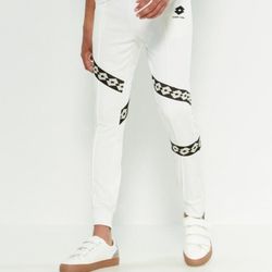 Damir Doma X Lotto Logo Tape Lightweight Joggers Size L Off White