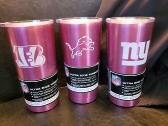 New- NFL Tumblers Lions, NY Giants, Broncos..