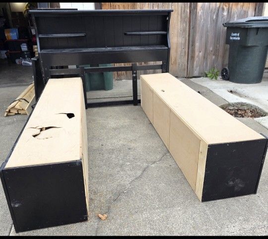 Queen Captains Bed Frame ONLY NO Mattress