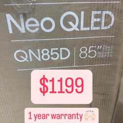 SAMSUNG 85-Inch Class Neo QLED 4K QN85D Series Mini LED Quantum HDR 32x Smart TV with Alexa Built-in 
