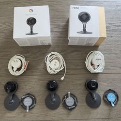 3 Indoor Nest Cameras 