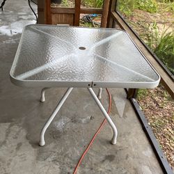 Glass Top Table 36” X 36” 28 1/2” High