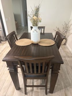 Dining table and chairs