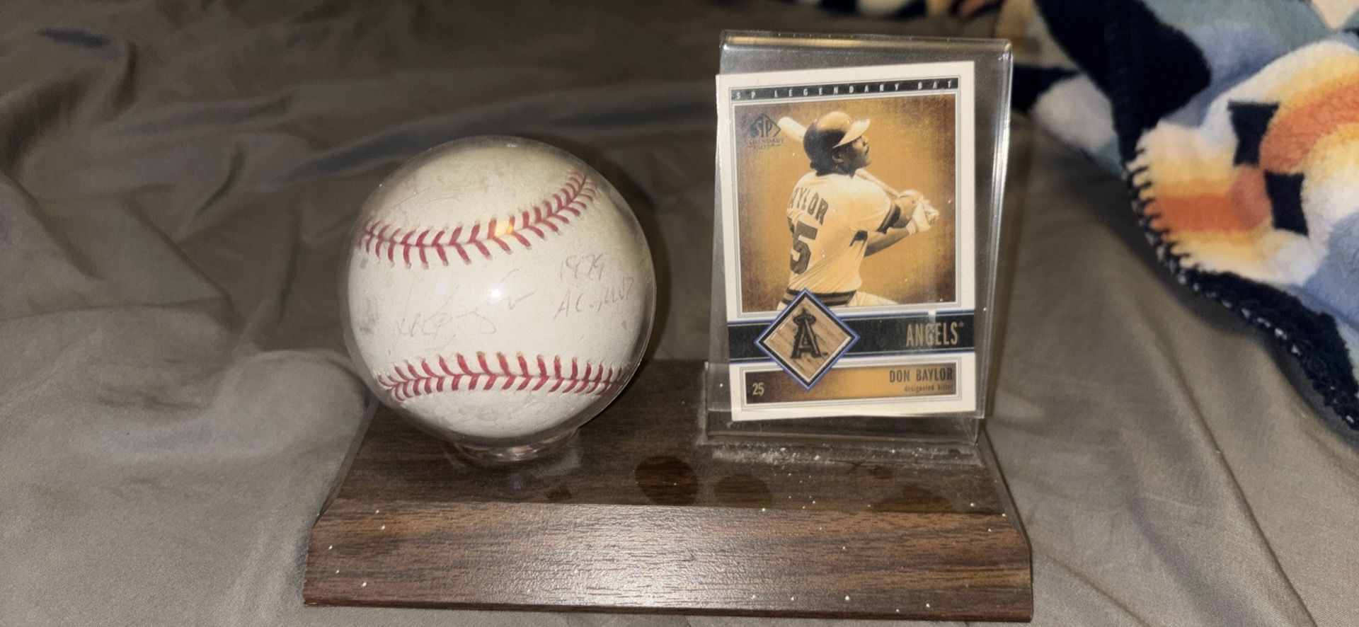 Don Baylor Signed Baseball And Display
