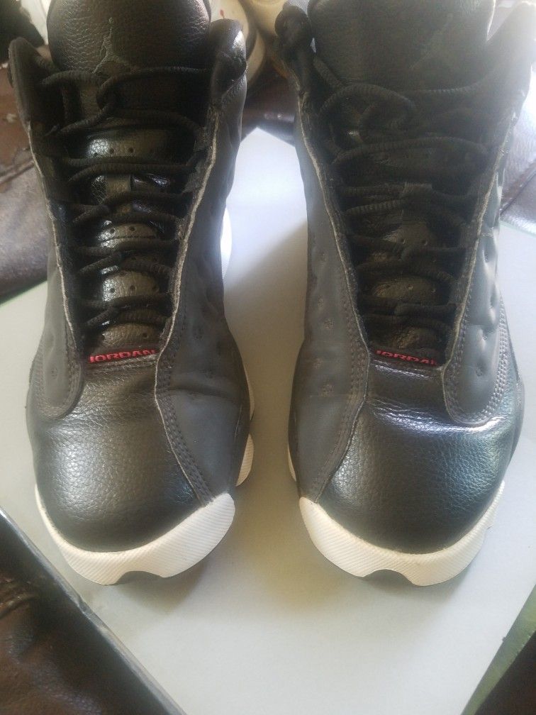 Y 7 Size #13 JORDAN BLACK SHOES, RARE.