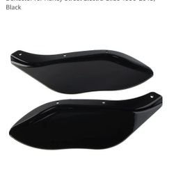 Pair Motorcycle Side Fairing Windshield Air Deflector for Harley Street Electra Glide 1(contact info removed), Black