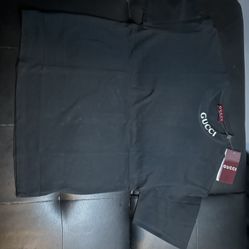 Gucci Cotten Tee Shirt With Embroidery With Black sz S