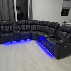 Electric Recliner Sectional Sofa ⚜️ Sofá Seccional Reclinable Electrico 
