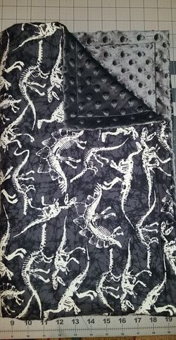 Handmade Minky glow in the dark toddler blanket