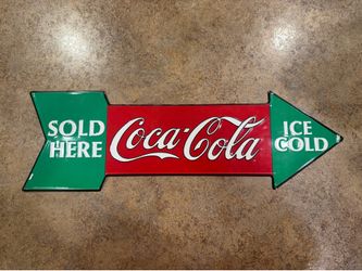 Metal coca-cola sign