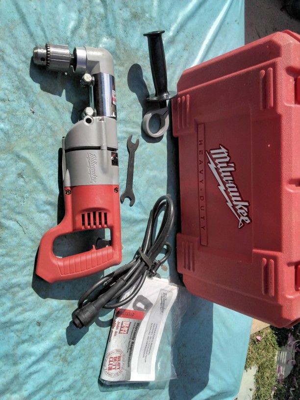MILWAUKEE 1/2 " right angle drill. Model. 1107-1 Excellent Condition