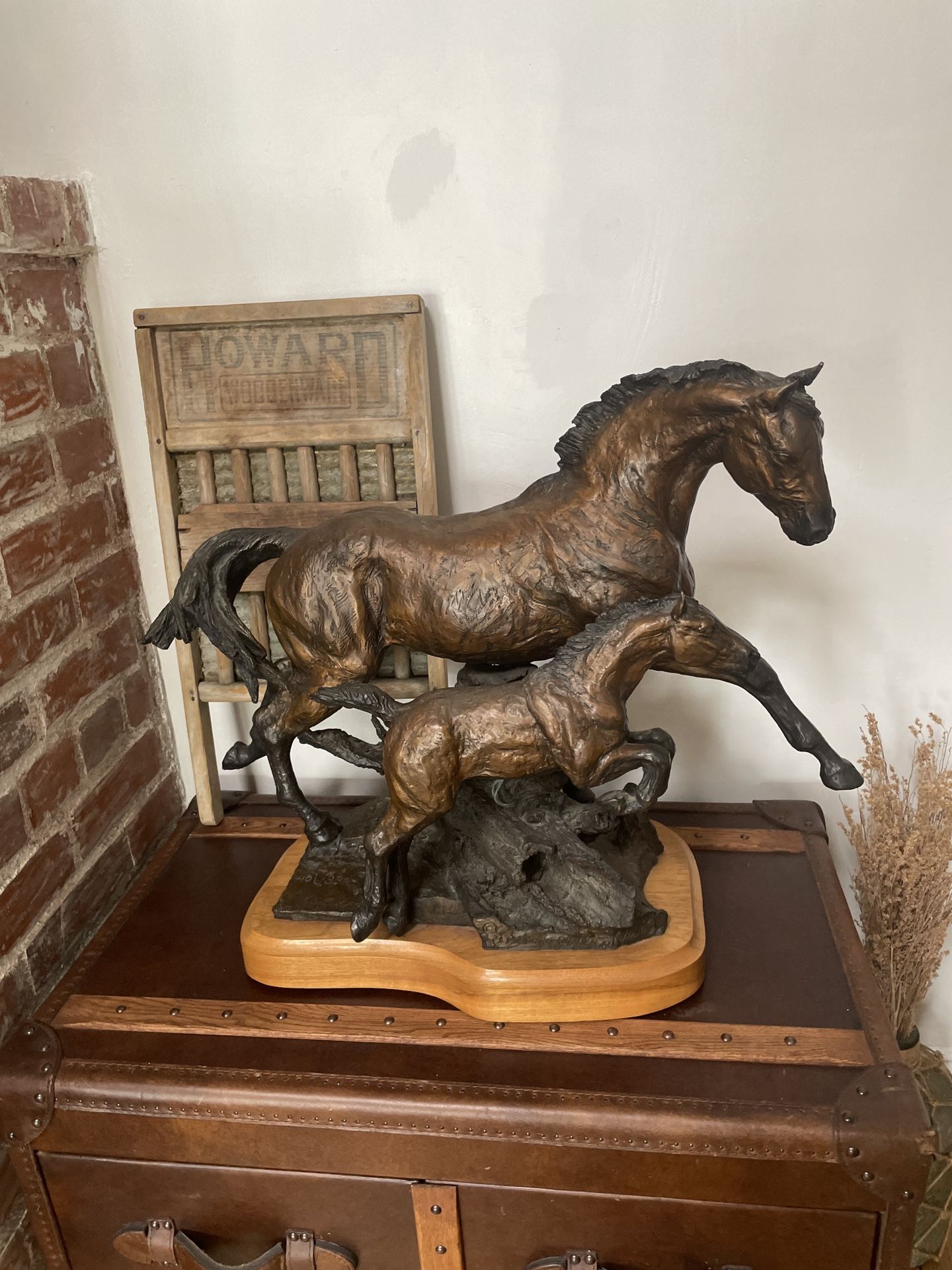Large Bronze Horse Statue By Lorenzo Ghigliari