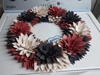 Patriotic Paper Flower Wreath