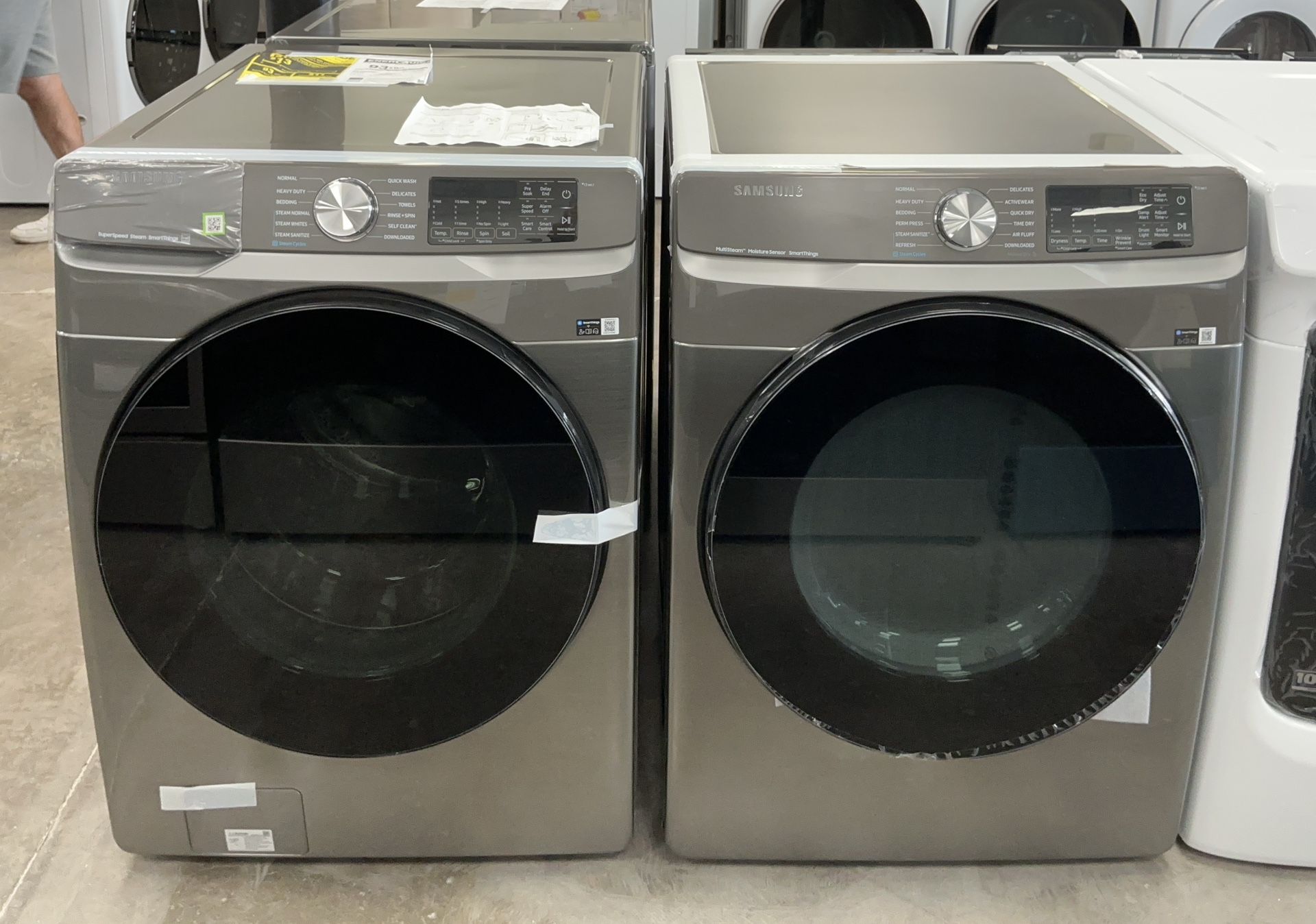 SAMSUNG 4.5 cu. ft. Front Load Washer 7.5 cu. ft. Vented Gas Dryer $19 Down Payment