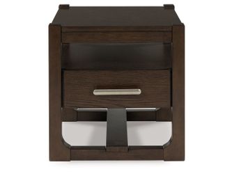 Breckington Dark Brown Square End Table
