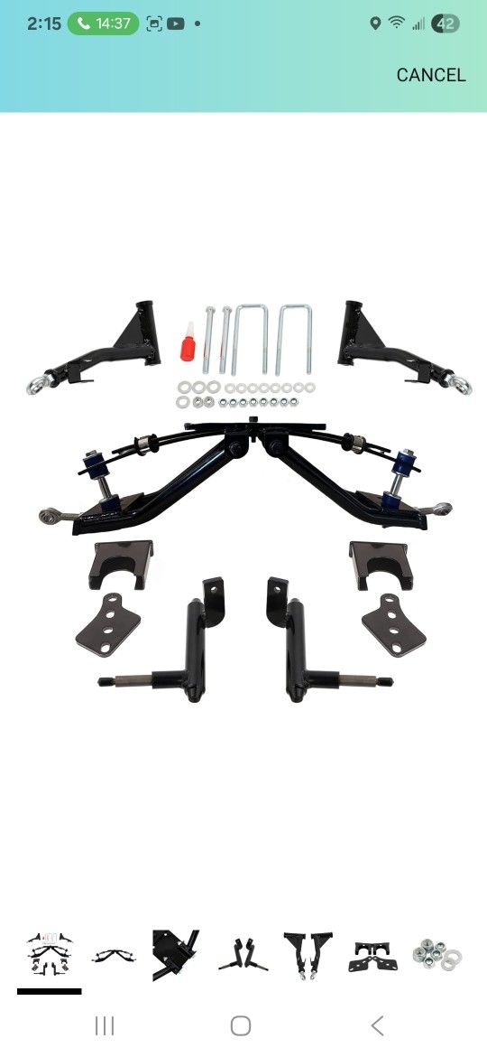 Golf Cart Lift kits for Club Car TEMPO/Precedent 2004-up Electric or Gas，6 inch Heavy Duty A-Arm Lift Kit Match with Tires Below 23”