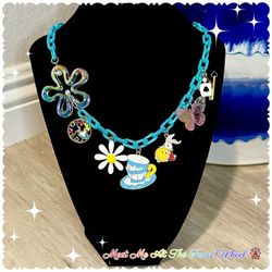 Alice In Wonderland Beyond Nocturnal Edc Rave Blue Necklace