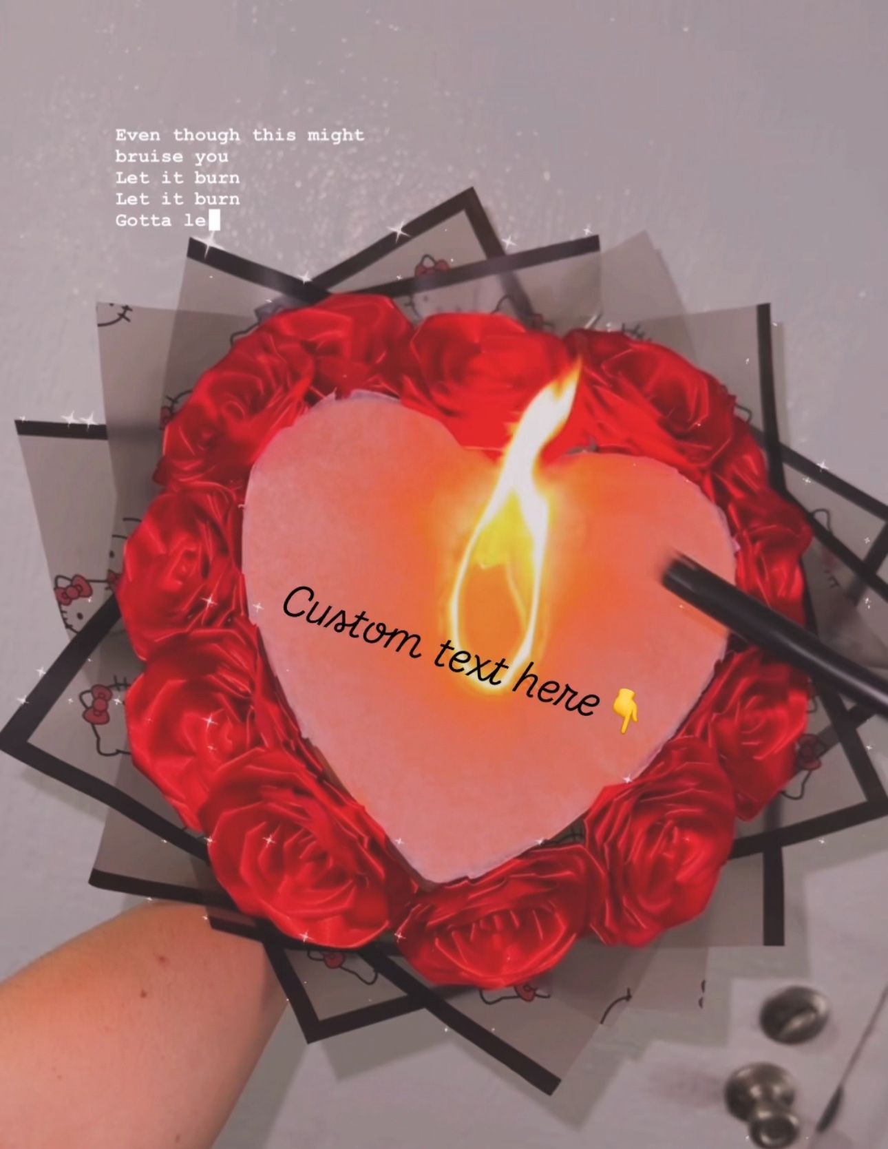 Burn Bouquet With Eternal Roses 