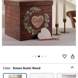 Rustic Wood Card Box 