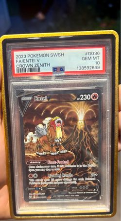 PSA 10 Entei V Full Art GG36 Crown Zenith