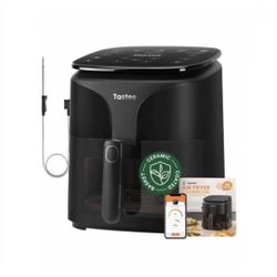 Ceramic Air Fryer, 8-in-1 Compact 5.5QT AirFryers, 450°F Digital Airfryer Dehydrator with Smart Probe, 24 Presets One-touch Cooking