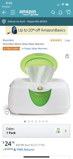 Munchkin glow wipe warmer